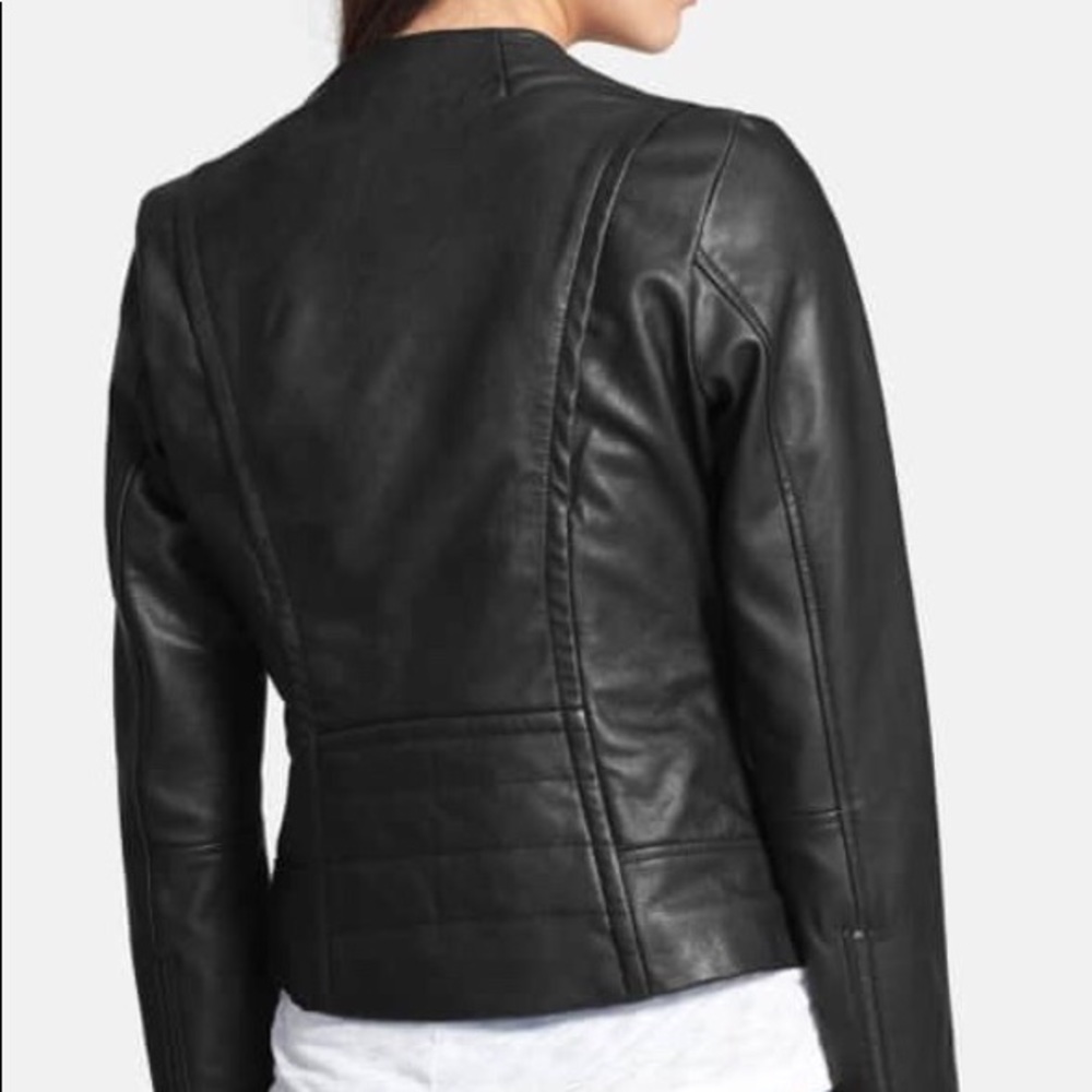 LIKE NEW 7 For All Mankind Leather Jacker - Picture 2 of 2